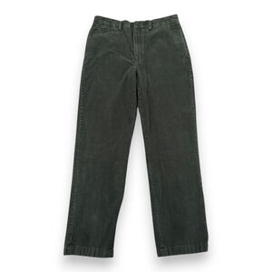 LL Bean Pants Mens 32x32 Green Corduroy Cotton Classic Fit Heritage Outdoor